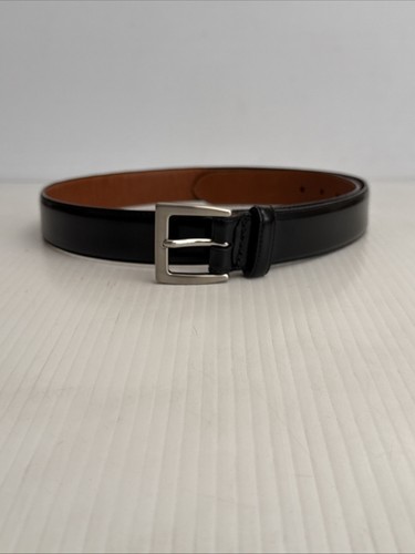 Coach Cintura Uomo Vintage Classica Pelle Verniciata Lucida Elegante Nero Lucido 40