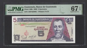Guatemala 5 Quetzales 2006 P106b Uncirculated Graded 67 - Picture 1 of 2