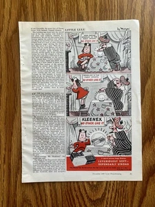 1945 Vintage Little Lulu Kleenex Taschentücher Serv-a-Tissue Box Comic Strip Print Ad - Bild 1 von 3