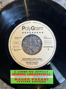 Mauro Pagani Davvero Davvero Fabrizio De André 45 7" JUKEBOX + STRIP Raro !!!!!! - Foto 1 di 1
