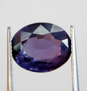 Natural 7.00 Ct Bi- Color Changing Sapphire Oval Cut Certified Loose Gemstone - Picture 1 of 8