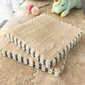 Plush splicing carpet EVA foam floor mat assembled floor mats cuttable bedroom - Picture 1 of 27