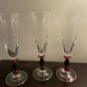 MIKASA KENSINGTON SET OF THREE WINE/CHAMPAGNE FLUTES  - Picture 1 of 5