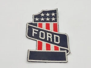 Ford #1 American Flag Embroidered Sew On Patch - Picture 1 of 2