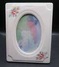 WESTON Gallery Romantic White Floral Oval Opening Tabletop 3.5" x5"  PHOTO FRAME