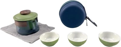 Travel Ceramic Tea Set ~ Traditional Chinese Handmade Porcelain ~ NEW - Image 1 of 4