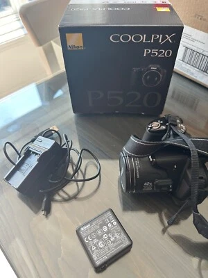 Nikon COOLPIX P520 18.1MP Digital Camera - Black - Not working but NEW BATTERY - Image 1 of 4