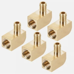 Messing Rohrverbindung 90 Grad  Ellbogen M4 M5 M6 männlich M8 M10 weiblich 1pcs - Bild 1 von 43