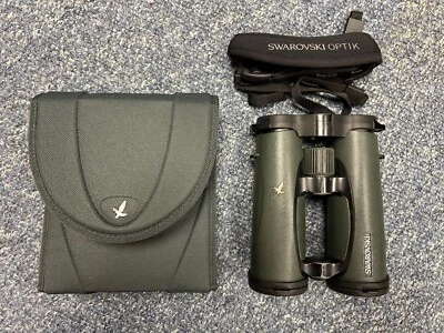 Swarovski EL SV 10x42 Binoculars Swarovision Case Strap Lens Caps - Excellent - Image 1 of 4
