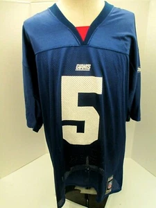 NFL New York Giants #5 Kerry Collins Vintage 2002 Reebok Men's XL Blue Jersey - Picture 1 of 11