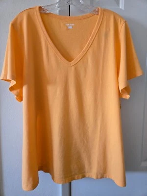 Camiseta Jersey Old Navy Naranja Soleado Mandarina Melón Cuello en V L XL XXL 2X 3X 4X Foto 1 de 4