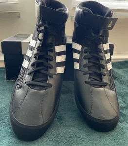 SCARPE SNEAKERS UOMO ADIDAS G96983 HVC WRESTLING NERE/BIANCHE NUOVE CON SCATOLA Tg 11 1/2 - Foto 1 di 16
