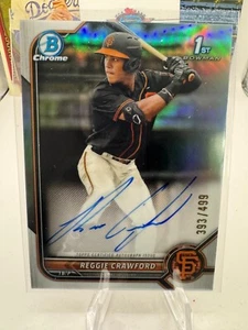 2022 Bowman Draft - Chrome Draft Pick Auto Reggie Crawford #CDA-RC /499 - Bild 1 von 2
