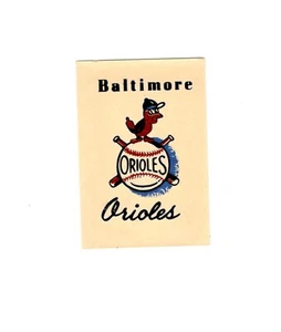 Vintage 50's Baltimore Orioles Logo "Water-Slide DECAL" - Picture 1 of 2