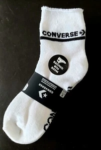 3 PAIRS 4-10 CONVERSE Full Cushion QUARTER Trainer Socks White Grey Black Con3 - Picture 1 of 9