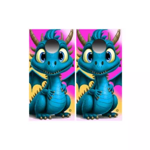 Envolturas de tablero de agujero de cornhole Baby Blue Dragon SOLAMENTE calcomanía de vinilo 1 O 2 - Imagen 1 de 7