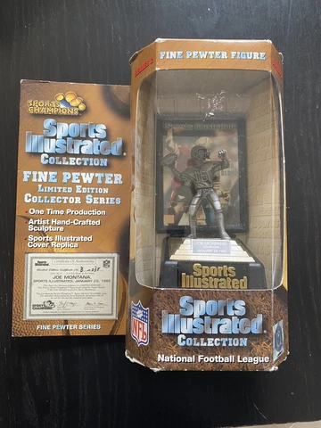 Sports Illustrated Collection Fine Pewter Figure - Joe Montana 49ers New Cover