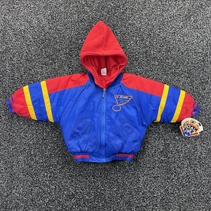 Vintage 90s St Louis Blues Jacket Youth Kids Size 5 NHL Hockey Coat - Brand New - Picture 1 of 11