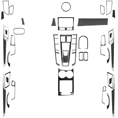Kits completos de 42 piezas de cubierta interior para Porsche Macan 2014-21 fibra de carbono real Foto 1 de 4