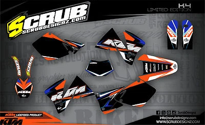 KTM Dekor SX65 2001 2002 2003 2004 2005 2006 2008 Grafik Aufkleber SCRUB 65 SX - Bild 1 von 4