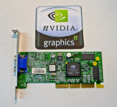 AGP nVIDIA Vanta 16 video graphics card 16 MB, VGA output - Image 1 of 4
