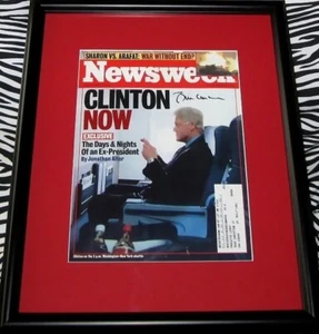 Bill Clinton signed autographed auto 2002 Newsweek magazine cover framed JSA LOA - Picture 1 of 2
