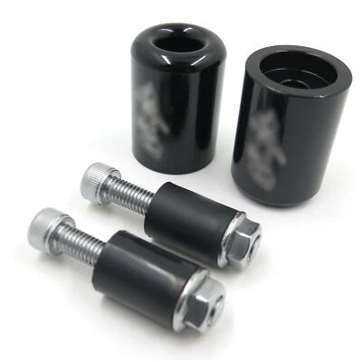 Extremo de barra de pesas de goma negra para 87-12 Kawasaki Ninja 250R EX250/06-12 650R EX650 Foto 1 de 4