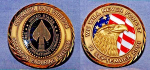 "WE WILL NEVER FORGET 9/11" Special Operations Command Iraqi Freedom Challenge - Bild 1 von 1