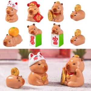 Chinese New Year Cartoon Capybara Figurines Multicolor Car Ornament Gift - Picture 1 of 19