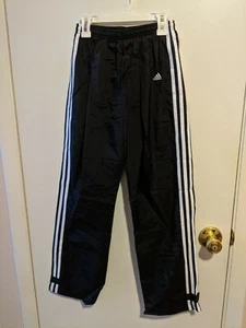 EUC Adidas Kids Black White Striped  Athletic Pants Size Large - Picture 1 of 4