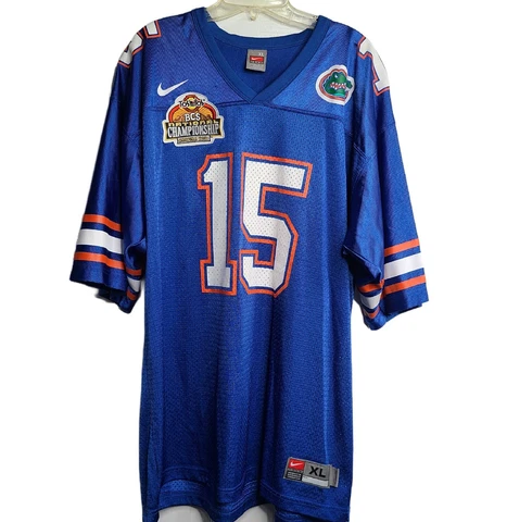 NIKE 2007 BCS National Championship Official Tim Tebow Florida Gators Jersey XL Cover