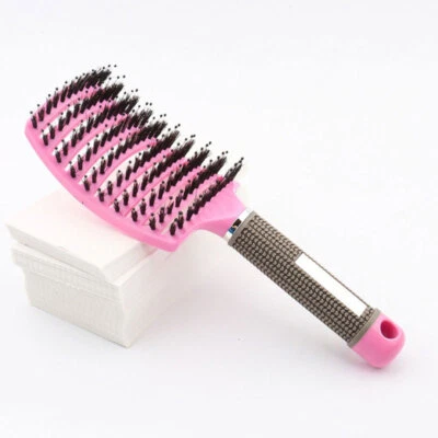 Bristle Comb Curved Hair Brush Thick Tangle-free Hair Massager For Men Women  - Image 1 of 4
