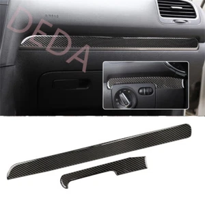 Carbon Fiber Center Console Copilot Dashboard Trim For VW Golf 6 MK6 GTI 2008-12 - Picture 1 of 11