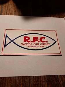 Vintage RFC Racers for Christ International Decal Sticker Car Race Car Street - Picture 1 of 2