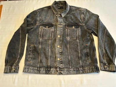 ASOS Design Men’s 100%Cotton Distressed Black Denim Jacket Plus sz 5XL - Image 1 of 4