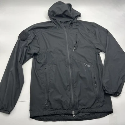 5.11 Tactical Packable Jacket Windbreaker MEN SMALL  Full Zip Hood Pockets - Image 1 of 4
