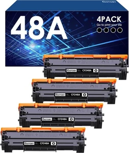 Cartuchos de tóner compatibles 48A repuesto para HP 48A CF248A para Pro M15 PACK de 4 - Imagen 1 de 7