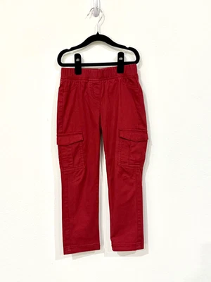Hanna Andersson Red Cargo Pants Boys Holiday Christmas Size 5 / 110 cm - Image 1 of 4