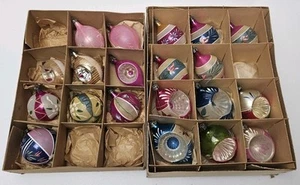 Vintage MCM Teardrop Ornaments Indent Fantasia Mercury Glass Poland Lot of 20 - Picture 1 of 23
