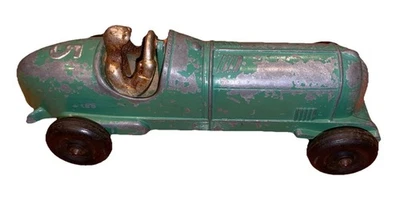 Juguete Hubley Kiddie de colección #457 Indy Diecast verde #5 coche de carreras juguete raro original Foto 1 de 4