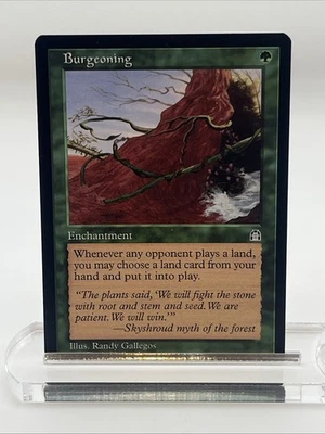 Burgeoning Stronghold 1998 Near Mint Never Played Magic The Gathering Mtg - Image 1 of 4