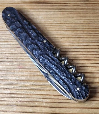 Old vintage 1930-40s rare pocket knife with horn overlays  Robi Klaas Solingen. - Image 1 of 4