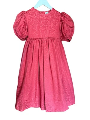 Isabel Garreton девочек вручную со сборками Puff рукав галстук-бабочка назад длинное платье размер 8 - Изображение 1 из 4