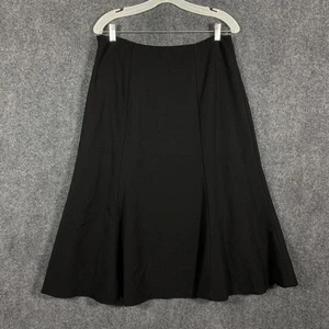 Lauren Ralph Lauren Rock Damen 8 schwarz Wollmischung gefüttert A-Linie Midi Karriere - Bild 1 von 9