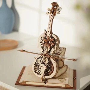 ROBOTIME ROKR FAI DA TE 3D puzzle in legno music box giocattolo regalo violoncello magico AMK63 - Foto 1 di 10
