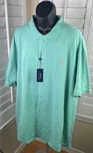 Polo Ralph Lauren polo a rete verde - uomo grande e alta taglia 3XLT - nuova con etichette $115 - Foto 1 di 5