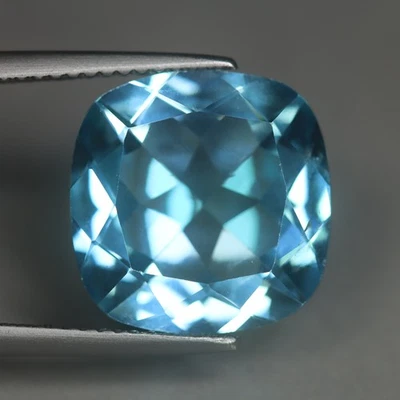9,46 quilates_gran piedra preciosa suelta_topacio azul 100 % natural_corte cojín Foto 1 de 3