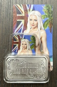 SEXY! "Maui Beach Bum" 1 Oz .999 Silver Colorized Art Bar With COA Mintage 100 - Picture 1 of 2
