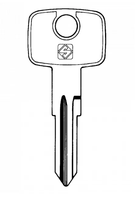 Classic Car key - Vauxhall, Daewoo (Silca HU46) - Uncut Key Blank - Image 1 of 1