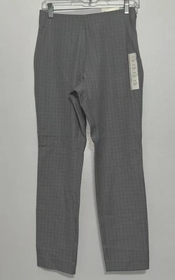 A New Day Womens Size 4 Skinny Ankle Pants Side Zip Plaid Gray White - Image 1 of 4